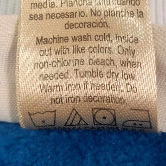 M&C Vintage Double Collar Snowflake Sweatshirt - Teal - Size 2X - Picture 5 of 6